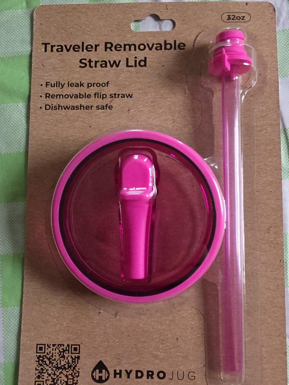 HydroJug 32 oz Traveler Removable Straw Lid - Razzle